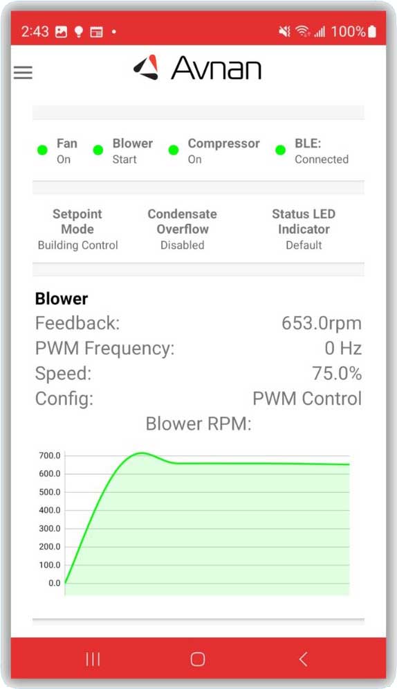 Heat Pump Controller diagnostic blower